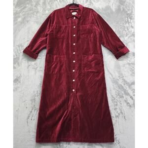 Vintage 90s Newport News Coat Womens 10 Red Burgundy Velvet Trench Grunge Vamp
